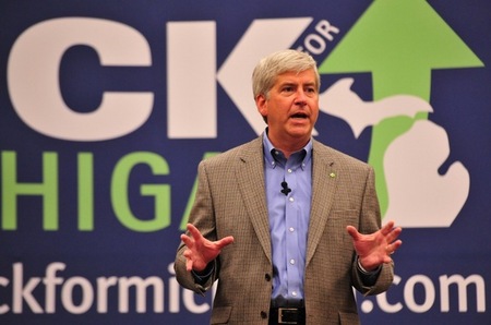 Thumbnail image for Rick Snyder at rally.jpg
